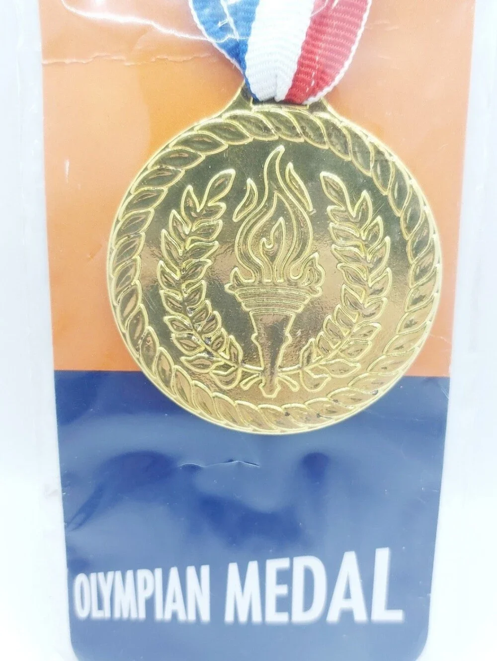 Spirit Halloween Olympian Gold Medal Costume Accessory Red White Blue New